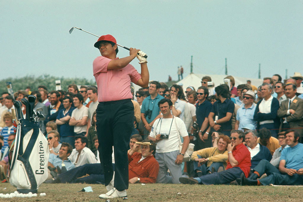 Lee Trevino on the practice range at Royal Birkdale in 1971